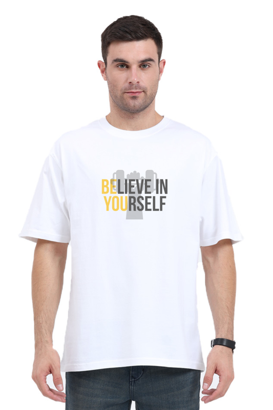 Believe Printed Premium Oversized Tshirt