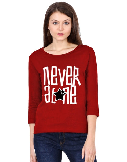 Never Alone Full Sleeve Tshirt