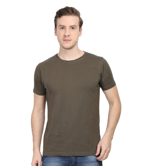 Mustard & Coffee Shade Plain Tshirt