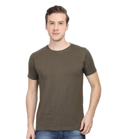 Mustard & Coffee Shade Plain Tshirt
