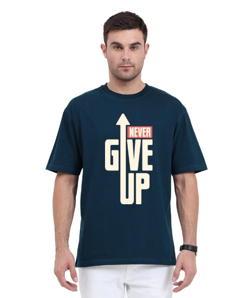 Never Give Up Oversized Tshirt