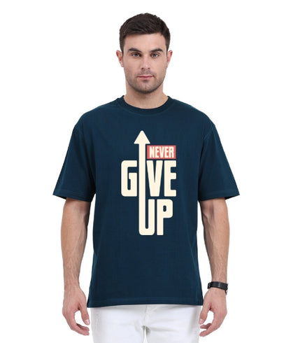 Never Give Up Oversized Tshirt